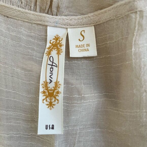 ADIVA ivory top with cotton crochet bodice details, size S - Picture 7 of 7